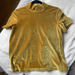 Gold and Yellow Velour Top